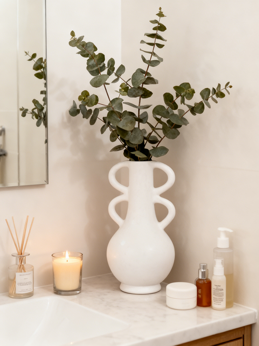 Terracotta Vase with Butterfly Handle