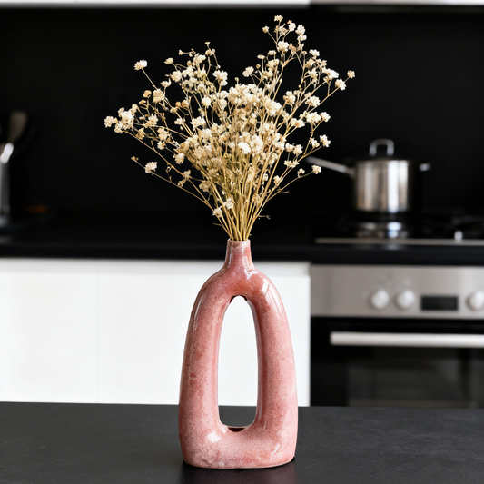 Soft Pink Minimalist Sculptural Vase